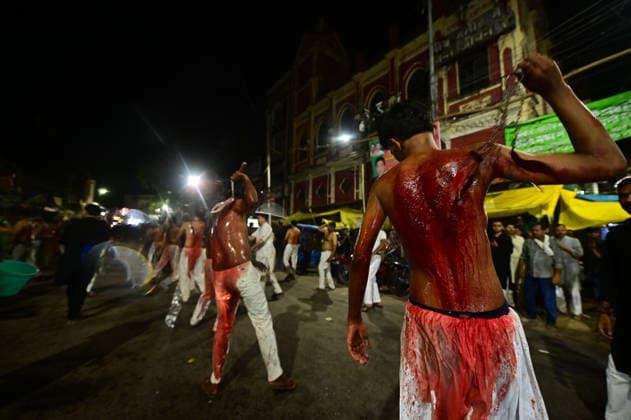 June 23, 2026, Prayagraj, Uttar Pradesh, India: Prayagraj: Shia Muslims take part in a mourning procession on the seventh date of Muharram month, in Prayagraj on Tuesday, June 23, 2026. Prayagraj India  - ZUMAv115 20260623_zap_v115_003 Copyright: xPrabhatxKumarxVermax