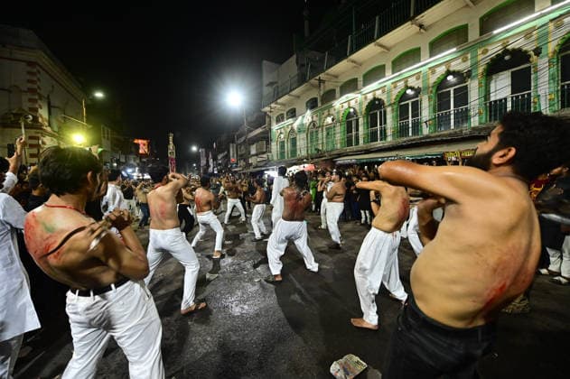 June 23, 2026, Prayagraj, Uttar Pradesh, India: Prayagraj: Shia Muslims take part in a mourning procession on the seventh date of Muharram month, in Prayagraj on Tuesday, June 23, 2026. Prayagraj India  - ZUMAv115 20260623_zap_v115_007 Copyright: xPrabhatxKumarxVermax