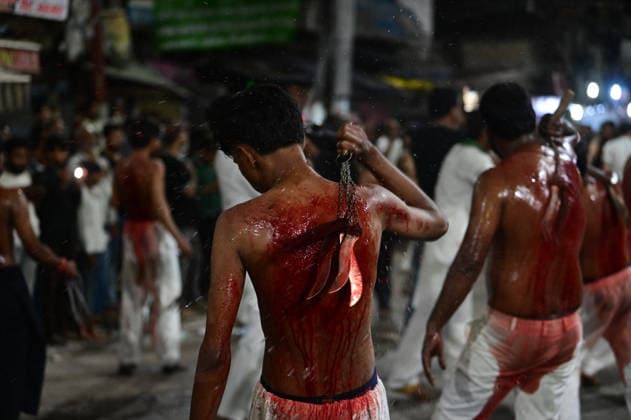 June 23, 2026, Prayagraj, Uttar Pradesh, India: Prayagraj: Shia Muslims take part in a mourning procession on the seventh date of Muharram month, in Prayagraj on Tuesday, June 23, 2026. Prayagraj India  - ZUMAv115 20260623_zap_v115_012 Copyright: xPrabhatxKumarxVermax