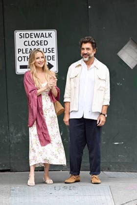 Kate Hudson and Javier Bardem spotted filming Amazon MGM Studios romantic comedy Hello & Paris in New York City Featuring: Kate Hudson, Javier Bardem Where: New York City, New York, United States When: 23 Jun 2026 Credit: Elder Ordonez INSTARimages EDITORIAL USE ONLY. NOT FOR USE BY NEWSPAPERS BASED IN THE UK. Copyright: xx instar55797372