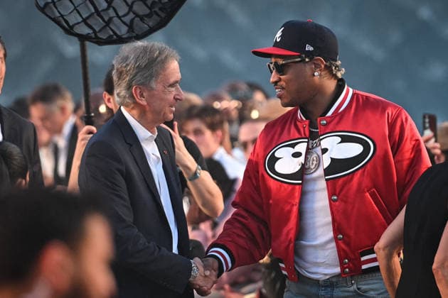 PFW - Louis Vuitton Runway in Paris FA LVMH chairman and CEO Bernard Arnault attends the Spring Summer 2027 collection by US designer Pharrell Williams for Louis Vuitton during the Paris Fashion Week, on June 23, 2026. Photo by Firas Abdullah ABACAPRESS.COM Paris Ile-de-France France  Copyright: xAbdullahxFiras ABACAx