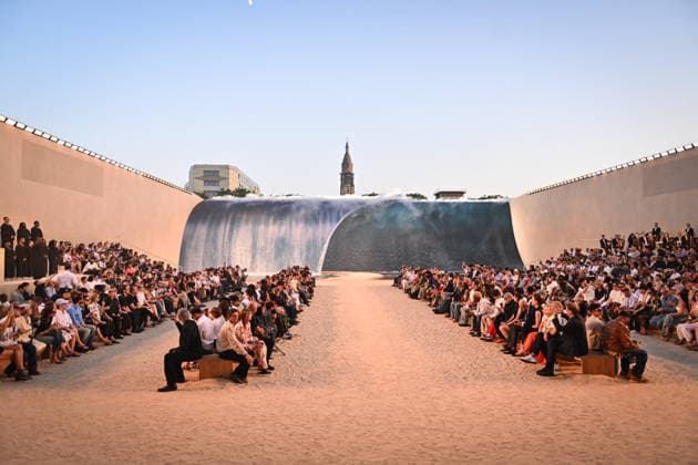 PFW - Louis Vuitton Runway in Paris FA Attendees get ready for the Spring Summer 2027 collection by US designer Pharrell Williams for Louis Vuitton during the Paris Fashion Week, on June 23, 2026. Photo by Firas Abdullah ABACAPRESS.COM Paris Ile-de-France France  Copyright: xAbdullahxFiras ABACAx