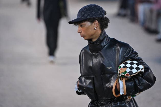 PFW - Louis Vuitton Runway in Paris FA A model walks the runway the Spring Summer 2027 collection by US designer Pharrell Williams for Louis Vuitton during the Paris Fashion Week, on June 23, 2026. Photo by Firas Abdullah ABACAPRESS.COM Paris Ile-de-France France  Copyright: xAbdullahxFiras ABACAx
