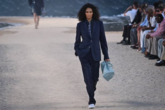 PFW - Louis Vuitton Runway in Paris FA A model walks the runway the Spring Summer 2027 collection by US designer Pharrell Williams for Louis Vuitton during the Paris Fashion Week, on June 23, 2026. Photo by Firas Abdullah ABACAPRESS.COM Paris Ile-de-France France  Copyright: xAbdullahxFiras ABACAx