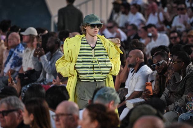 PFW - Louis Vuitton Runway in Paris FA A model walks the runway the Spring Summer 2027 collection by US designer Pharrell Williams for Louis Vuitton during the Paris Fashion Week, on June 23, 2026. Photo by Firas Abdullah ABACAPRESS.COM Paris Ile-de-France France  Copyright: xAbdullahxFiras ABACAx