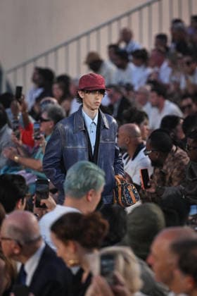 PFW - Louis Vuitton Runway in Paris FA A model walks the runway the Spring Summer 2027 collection by US designer Pharrell Williams for Louis Vuitton during the Paris Fashion Week, on June 23, 2026. Photo by Firas Abdullah ABACAPRESS.COM Paris Ile-de-France France  Copyright: xAbdullahxFiras ABACAx