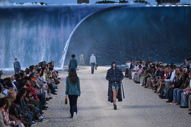 PFW - Louis Vuitton Runway in Paris FA A model walks the runway the Spring Summer 2027 collection by US designer Pharrell Williams for Louis Vuitton during the Paris Fashion Week, on June 23, 2026. Photo by Firas Abdullah ABACAPRESS.COM Paris Ile-de-France France  Copyright: xAbdullahxFiras ABACAx