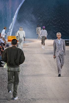 PFW - Louis Vuitton Runway in Paris FA A model walks the runway the Spring Summer 2027 collection by US designer Pharrell Williams for Louis Vuitton during the Paris Fashion Week, on June 23, 2026. Photo by Firas Abdullah ABACAPRESS.COM Paris Ile-de-France France  Copyright: xAbdullahxFiras ABACAx