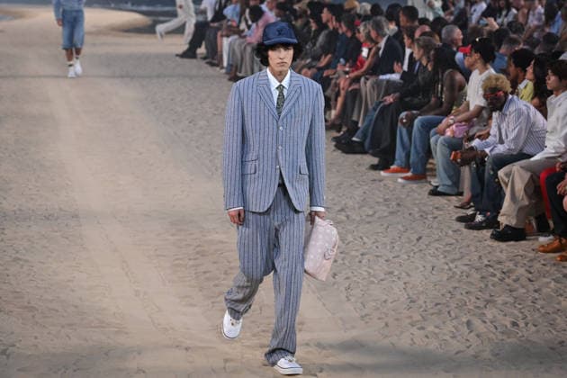 PFW - Louis Vuitton Runway in Paris FA A model walks the runway the Spring Summer 2027 collection by US designer Pharrell Williams for Louis Vuitton during the Paris Fashion Week, on June 23, 2026. Photo by Firas Abdullah ABACAPRESS.COM Paris Ile-de-France France  Copyright: xAbdullahxFiras ABACAx