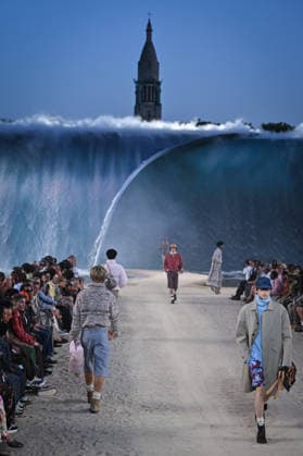 PFW - Louis Vuitton Runway in Paris FA A model walks the runway the Spring Summer 2027 collection by US designer Pharrell Williams for Louis Vuitton during the Paris Fashion Week, on June 23, 2026. Photo by Firas Abdullah ABACAPRESS.COM Paris Ile-de-France France  Copyright: xAbdullahxFiras ABACAx
