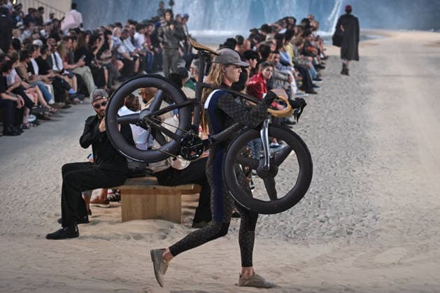PFW - Louis Vuitton Runway in Paris FA A model walks the runway the Spring Summer 2027 collection by US designer Pharrell Williams for Louis Vuitton during the Paris Fashion Week, on June 23, 2026. Photo by Firas Abdullah ABACAPRESS.COM Paris Ile-de-France France  Copyright: xAbdullahxFiras ABACAx