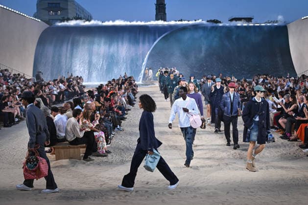 PFW - Louis Vuitton Runway in Paris FA A model walks the runway the Spring Summer 2027 collection by US designer Pharrell Williams for Louis Vuitton during the Paris Fashion Week, on June 23, 2026. Photo by Firas Abdullah ABACAPRESS.COM Paris Ile-de-France France  Copyright: xAbdullahxFiras ABACAx