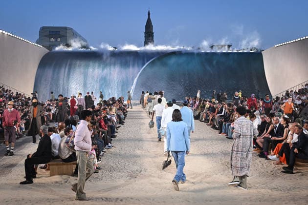 PFW - Louis Vuitton Runway in Paris FA A model walks the runway the Spring Summer 2027 collection by US designer Pharrell Williams for Louis Vuitton during the Paris Fashion Week, on June 23, 2026. Photo by Firas Abdullah ABACAPRESS.COM Paris Ile-de-France France  Copyright: xAbdullahxFiras ABACAx