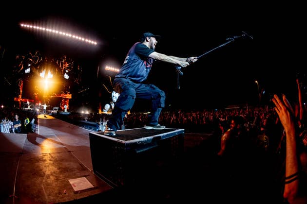 Linkin Park Concert at the Miguel Ríos Auditorium in Rivas Vaciamadrid, Madrid. Mike Shinoda of Linkin Park during a performance at the Miguel Ríos Auditorium on June 23, 2026, in Rivas Vaciamadrid, Madrid, Spain. The concert is part of the From Zero World Tour, the band’s global tour marking their return to major stages nearly a decade after their last visit to Spain. The tour also serves to promote their eighth studio album, ‘From Zero,’ and to solidify the band’s new era with Emily Armstrong as lead vocalist alongside Mike Shinoda. Spain,detected_source_language  Copyright: xRicardoxRubiox 7618577