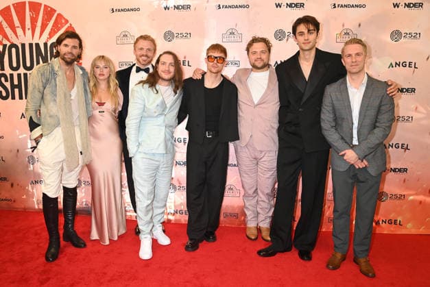 ˜Young Washington™ Nashville Premiere Joel Smallbone, Mia Rodgers, John Foss, Fearghal Geraghty, Angus Castle-Doughty, Leo Hanna, William Franklyn-Miller and Michael Benz arriving at the Young Washington Nashville premiere held at The Fisher Center for the Performing Arts on June 23, 2026 in Nashville, TN. Nashville The Fisher Center for the Performing Arts Tennessee USA Copyright: xTammiexArroyo AFF-USA.comx