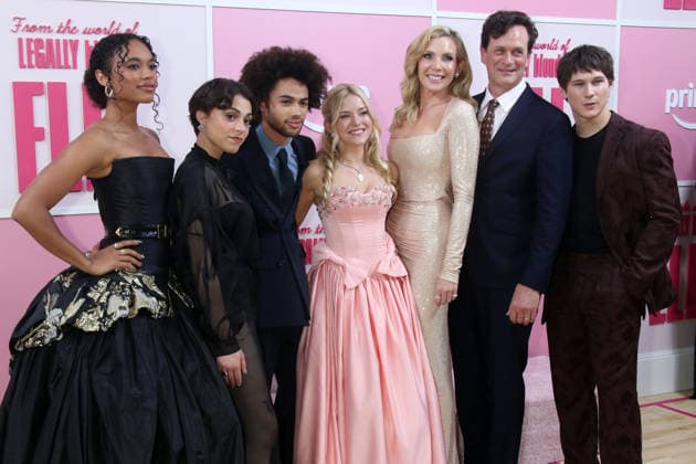 NEW YORK, NY - JUNE 23: Chandler Kinney, Gabrielle Policano, Zac Looker, Reese Witherspoon, Lexi Minetree, June Diane Raphael, Tom Everett Scott and Jacob Moskovitz at the Elle Season 1 World Premiere at SVA Theater on June 23, 2026 in New York City. Copyright: xRWx