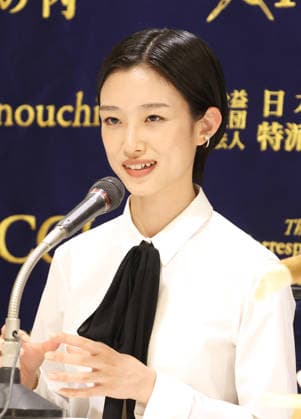 June 23, 2026, Tokyo, Japan - Japanese actress Yumi Kawai speaks at a press conference for the 2017 documentary film Monky Business: The Adventure of Curious George s Creators at the Foreign Correspondents Club of Japan in Tokyo after a preview screening on Tuesday, June 23, 2026. Japanese-born British documentary folmmaker Ema Ryan Yamazaki recreated Japanese-language version for the 85th anniversary of George s birthday and Kawai is a narrator for Japanese version. (photo by Yoshio Tsunoda AFLO)  aflo_335499031