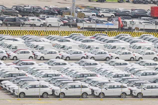 June 23, 2026, Tanjung Priok, Jakarta, Indonesia: Loading and unloading operations and inspections of new vehicles to be exported at Indonesia Kendaraan Terminal, Tanjung Priok, Jakarta, on June 23, 2026. Indonesia Kendaraan Terminal company operates a 16.9-hectare vehicle terminal with a capacity of 400,000 vehicles per year, where vehicles of various brands are prepared for shipment to countries around the world via ocean freight. Tanjung Priok Indonesia  - ZUMAr173 20260623_zip_r173_028 Copyright: xDasrilxRoszandix