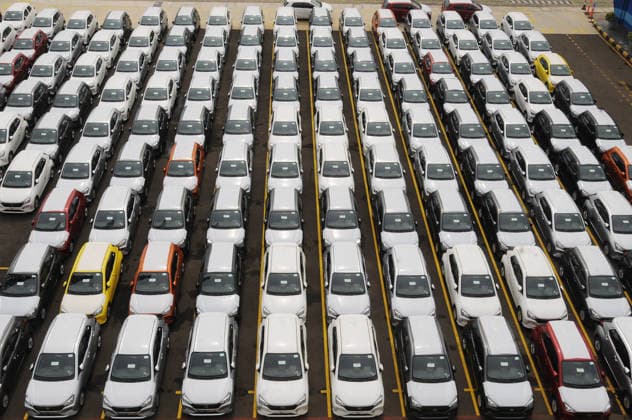 June 23, 2026, Tanjung Priok, Jakarta, Indonesia: Loading and unloading operations and inspections of new vehicles to be exported at Indonesia Kendaraan Terminal, Tanjung Priok, Jakarta, on June 23, 2026. Indonesia Kendaraan Terminal company operates a 16.9-hectare vehicle terminal with a capacity of 400,000 vehicles per year, where vehicles of various brands are prepared for shipment to countries around the world via ocean freight. Tanjung Priok Indonesia  - ZUMAr173 20260623_zip_r173_031 Copyright: xDasrilxRoszandix