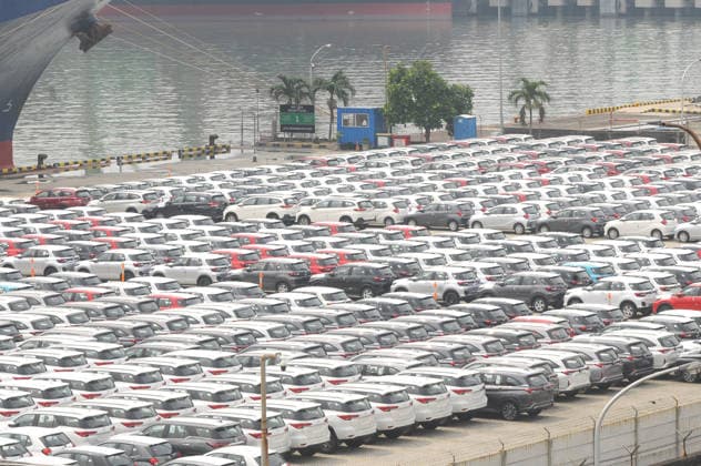 June 23, 2026, Tanjung Priok, Jakarta, Indonesia: Loading and unloading operations and inspections of new vehicles to be exported at Indonesia Kendaraan Terminal, Tanjung Priok, Jakarta, on June 23, 2026. Indonesia Kendaraan Terminal company operates a 16.9-hectare vehicle terminal with a capacity of 400,000 vehicles per year, where vehicles of various brands are prepared for shipment to countries around the world via ocean freight. Tanjung Priok Indonesia  - ZUMAr173 20260623_zip_r173_038 Copyright: xDasrilxRoszandix