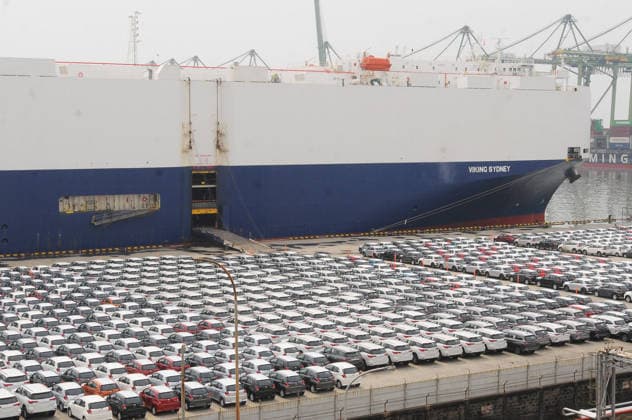 June 23, 2026, Tanjung Priok, Jakarta, Indonesia: Loading and unloading operations and inspections of new vehicles to be exported at Indonesia Kendaraan Terminal, Tanjung Priok, Jakarta, on June 23, 2026. Indonesia Kendaraan Terminal company operates a 16.9-hectare vehicle terminal with a capacity of 400,000 vehicles per year, where vehicles of various brands are prepared for shipment to countries around the world via ocean freight. Tanjung Priok Indonesia - ZUMAr173 20260623_zip_r173_037 Copyright: xDasrilxRoszandix