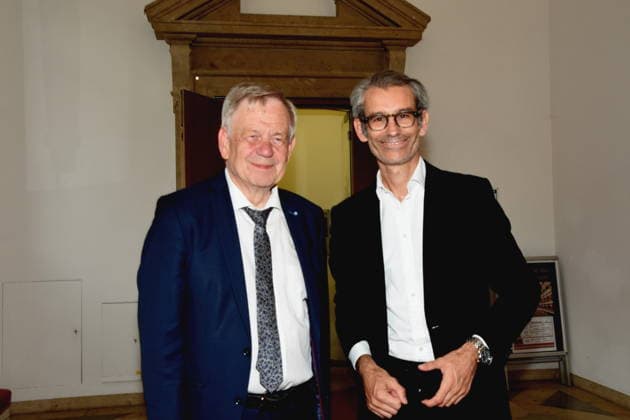 Karl Freller Bayerischer Landtag Vizepraesident a.D. Bjoern Wilhelm BR Muenchen 23.06.2026 Cuvillies Theater Residenz Bernhard Wicki Preisverleihung Foto Muenchen *** Karl Freller, Vice President of the Bavarian State Parliament, to Bjoern Wilhelm, City of Munich, June 23, 2026, Cuvillies Theater, Residenz, Bernhard Wicki Award Ceremony, Photo