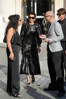 Farida Khelfa at the Saint Laurent Mens Spring Summer 2027 fashion show at the Bourse du Commerce in Paris on June 23, 2026. Anne Sophie Guebey, Bestimage. Celebrities at the Saint Laurent Mens Spring Summer 2027 fashion show at the Bourse du Commerce in Paris on June 23, 2026, Paris, France,detected_source_language  Copyright: xAnne-SophiexGuebeyx xBestimagexAnne-SophiexGuebeyx xBestimagex