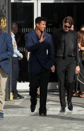Jaafar Jackson at the Saint Laurent Mens Spring Summer 2027 fashion show at the Bourse du Commerce in Paris on June 23, 2026. Anne Sophie Guebey, Bestimage. Celebrities at the Saint Laurent Mens Spring Summer 2027 fashion show at the Bourse du Commerce in Paris on June 23, 2026, Paris, France,detected_source_language  Copyright: xAnne-SophiexGuebeyx xBestimagexAnne-SophiexGuebeyx xBestimagex