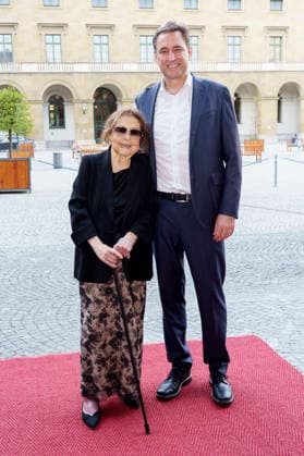 Elisabeth Endriss und Georg Eisenreich bei der Verleihung vom 25. Friedenspreis des Deutschen Films - Die Brücke 2026 im CuvilliÃ s-Theater. München, 23.06.2026 *** Elisabeth Endriss and Georg Eisenreich at the 25th German Film Peace Prize Die Brücke 2026 ceremony at the Cuvilliés Theater in Munich, June 23, 2026,detected_source_language Foto:xN.xKolinzx xFuturexImagex friedenspreis_6697