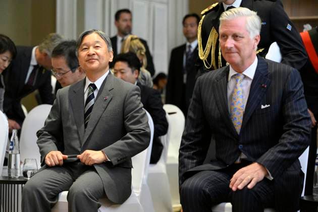 State Visit of the Emperor and the Empress of Japan to Belgium NAMUR, BELGIUM - JUNE 24 : Emperor Naruhito of Japan and King Philippe - Filip of Belgium pictured at the Castle of Namur during the state visit of the Emperor and Empress of Japan to Belgium, on June 24, 2026 in Namur, Belgium, 24 06 2026 Namur Belgium  Copyright: x Creator x