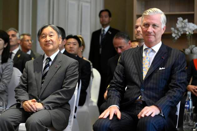 State Visit of the Emperor and the Empress of Japan to Belgium NAMUR, BELGIUM - JUNE 24 : Emperor Naruhito of Japan and King Philippe - Filip of Belgium pictured at the Castle of Namur during the state visit of the Emperor and Empress of Japan to Belgium, on June 24, 2026 in Namur, Belgium, 24 06 2026 Namur Belgium  Copyright: x Creator x