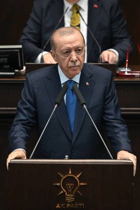 AK Party Group Meeting in Ankara ANKARA, TURKIYE - JUNE 24: Turkish President and Chairman of the Justice and Development (AK) Party Recep Tayyip Erdogan makes a speech during the his party s parliamentary group meeting at the Grand National Assembly of Turkiye (GNAT) in Ankara, Turkiye, on June 24, 2026. Abdullah Guclu Anadolu Ankara Turkey. Editorial use only. Please get in touch for any other usage.  Copyright: x2026xAnadoluxAbdullahxGuclux