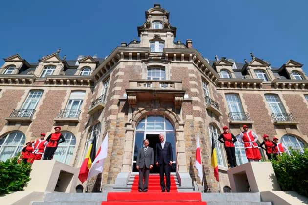 State Visit of the Emperor and the Empress of Japan to Belgium NAMUR, BELGIUM - JUNE 24 : Emperor Naruhito of Japan and King Philippe - Filip of Belgium pictured at the Castle of Namur during the state visit of the Emperor and Empress of Japan to Belgium, on June 24, 2026 in Namur, Belgium, 24 06 2026 Namur Belgium  Copyright: xBenoitxDoppagnex