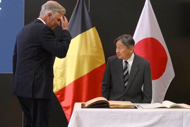State Visit of the Emperor and the Empress of Japan to Belgium NAMUR, BELGIUM - JUNE 24 : King Philippe - Filip of Belgium and Emperor Naruhito of Japan pictured at the Castle of Namur (Signature of the Golden Book) during the state visit of the Emperor and Empress of Japan to Belgium, on June 24, 2026 in Namur, Belgium, 24 06 2026 Namur Belgium  Copyright: xPhilipxReynaersx
