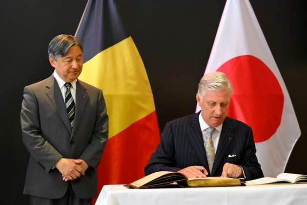State Visit of the Emperor and the Empress of Japan to Belgium NAMUR, BELGIUM - JUNE 24 : King Philippe - Filip of Belgium and Emperor Naruhito of Japan pictured at the Castle of Namur (Signature of the Golden Book) during the state visit of the Emperor and Empress of Japan to Belgium, on June 24, 2026 in Namur, Belgium, 24 06 2026 Namur Belgium  Copyright: xPhilipxReynaersx