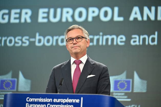 European Commission holds press conference on Law Enforcement and Criminal Justice Package BRUSSELS, BELGIUM - JUNE 24: European Commissioner for Internal Affairs and Migration Magnus Brunner speaks during a press conference on the Law Enforcement and Criminal Justice Package in Brussels, Belgium, on June 24, 2026. Executive Vice-President of the European Commission Henna Virkkunen and European Commissioner for Democracy, Justice, Rule of Law and Consumer Protection Michael McGrath also attended the press conference. Dursun Aydemir Anadolu Brussels Belgium. Editorial use only. Please get in touch for any other usage.  Copyright: x2026xAnadoluxDursunxAydemirx