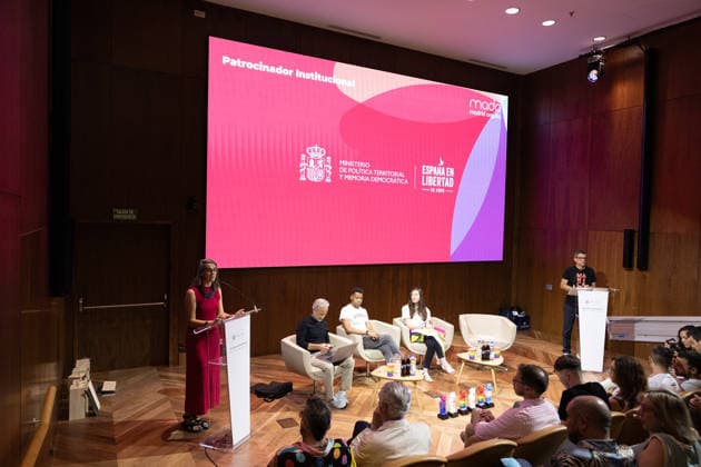 Presentation of the Official MADO 2026 Program Historian Carmina Gustrán i during the official presentation of the MADO 2026 program at the Thyssen-Bornemisza National Museum on June 24, 2026, in Madrid, Spain. The full lineup of stages, free concerts, guest artists, and cultural activities that will mark this year’s LGBTIQ Pride festivities has been officially unveiled. JUNE 24, 2026 Jesús Hellí Madrid, Madrid, Spain,detected_source_language  Copyright: xJesusxHellinx 7619269