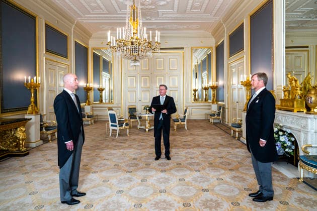 24-06-2026 Palace King Willem-Alexander during a meetign with Alexander Bosman, advocaat-generaal bij de Hoge Raad der Nederlanden, at palace Noordeinde in The Hague. Â  Copyright: xPPEx