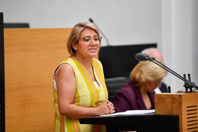 Es findet die Plenarsitzung im Saarländischen Landtag in Saarbrücken am Mittwoch (24.06.2026) statt. Im Bild: Flora-Elisa Schröder, MdL (SPD). *** The plenary session of the Saarland State Parliament will take place in Saarbrücken on Wednesday, June 24, 2026. Pictured bub