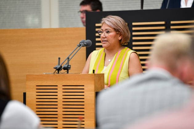 Es findet die Plenarsitzung im Saarländischen Landtag in Saarbrücken am Mittwoch (24.06.2026) statt. Im Bild: Flora-Elisa Schröder, MdL (SPD). *** The plenary session of the Saarland State Parliament will take place in Saarbrücken on Wednesday, June 24, 2026. Pictured bub