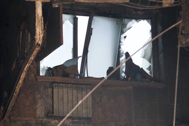 RUSSIA, GORLOVKA - JUNE 24, 2026: An apartment block destroyed in a drone attack Gorlovka Russia  - ZUMAt113 20260624_zaa_t113_165 Copyright: xDmitryxYagodkinx