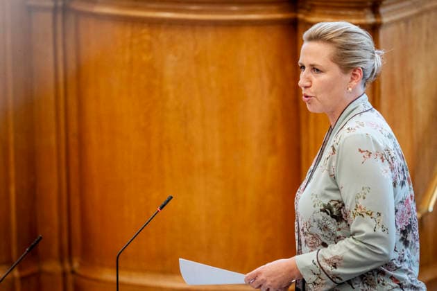 Denmark Politics Denmarks Prime Minister Mette Frederiksen during a meeting in the Parliament Folketinget at Christiansborg Castle in Copenhagen, Wednesday, June 24, 2026. , Copenhagen Denmark *** Denmark Politics  Copyright: RitzauxScanpix IdaxMariexOdgaardx spdk20260624-135709-L