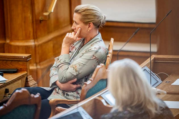 Denmark Politics Denmarks Prime Minister Mette Frederiksen during a meeting in the Parliament Folketinget at Christiansborg Castle in Copenhagen, Wednesday, June 24, 2026. , Copenhagen Denmark *** Denmark Politics  Copyright: RitzauxScanpix IdaxMariexOdgaardx spdk20260624-135733-L