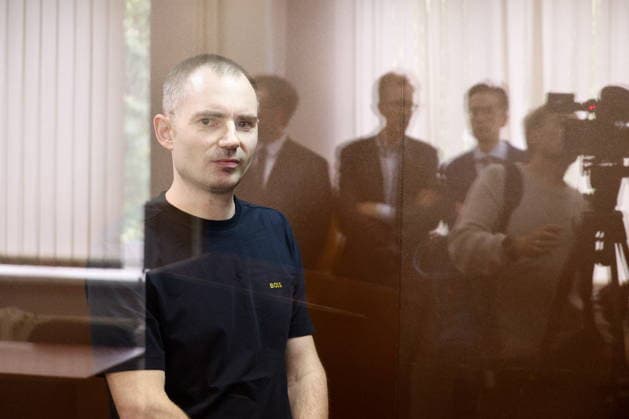 RUSSIA, MOSCOW - JUNE 24, 2026: Maxim Kruglov, a former member of the Moscow City Duma from the Yabloko Party, attends a hearing at the Zamoskvoretsky District Court. Kruglov is facing the charges of spreading false information about the Russian armed forces. Sergei Bulkin TASS  94215501