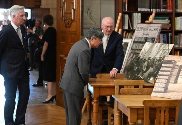 State Visit of the Emperor and the Empress of Japan to Belgium LEUVEN, BELGIUM - JUNE 24 : Emperor Naruhito of Japan and King Philippe - Filip of Belgium pictured during a visit to the East Asian Library at KU Leuven (Catholic University of Leuven) during the state visit of the Emperor and Empress of Japan to Belgium, on June 24, 2026 in Leuven, Belgium, 24 06 2026 Leuven Belgium  Copyright: xBertxVanxDenxBrouckex