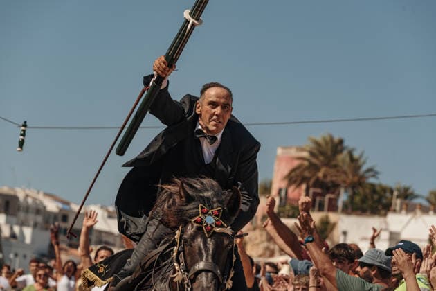 June 24, 2026, Ciutadella, Menorca Balearic Islands, Spain: A caixer (horse rider) aims his lance at a suspended ring during the training session for the Jocs des Pla (medieval tournament) during the traditional Sant Joan (Saint John) festival in Ciutadella de Menorca Ciutadella Spain  - ZUMAo105 20260624_fap_o105_009 Copyright: xMatthiasxOesterlex