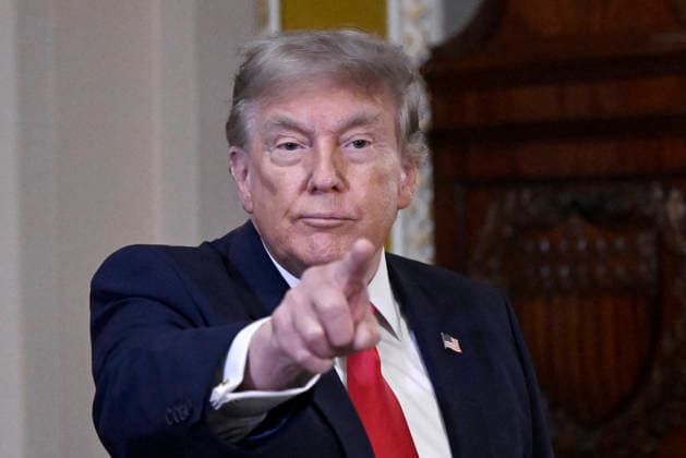 US President Donald Trump attends the Senate Steering Committee Lunch at the US Capitol US President Donald Trump speaks to members of the media as he attends the Senate Steering Committee Lunch at the US Capitol on June 24, 2026 in Washington, DC. Photo by Olivier Douliery ABACAPRESS.COM Washington DC United States  Copyright: xDoulieryxOlivier ABACAx
