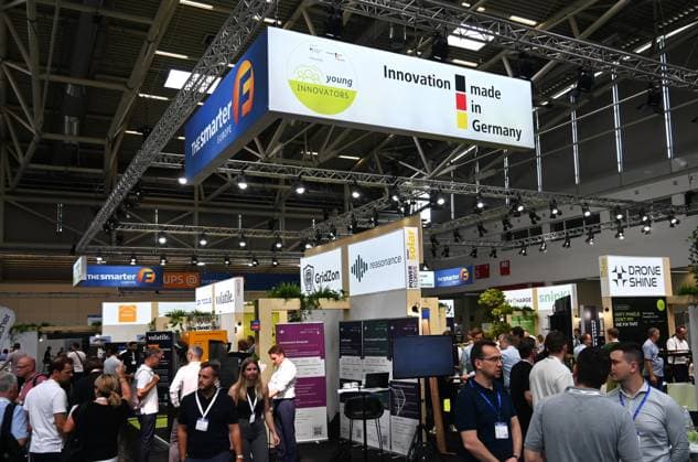 Die Intersolar Europe findet bis Donnerstag, den 25. Juni 2026 auf der Messe München statt. Sie ist die weltweit führende Fachmesse für die Solarwirtschaft und der grösste Teil von The smarter E Europe, Europas grösster Messeallianz für die Energiewirtschaft. Foto: Messestand - Innovation, Made in Germany *** Intersolar Europe will take place at Messe München through Thursday, June 25, 2026. It is the world’s leading trade fair for the solar industry and the largest component of The smarter E Europe, Europe’s largest trade fair alliance for the energy sector. Photo: Innovation booth, Made in Germany