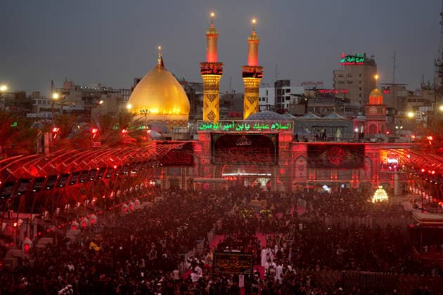 Muharram month events in Iraq KARBALA, IRAQ - JUNE 24: Shiite Muslims gather between the shrines of Imam Hussein and Abbas during a mourning ceremony held as part of Muharram commemorations, honoring Imam Hussein and his 72 companions who were martyred in Karbala, despite temperatures exceeding 48 degrees Celsius, on June 24, 2026, in Karbala, Iraq. Murtadha Al-Sudani Anadolu Karbala Iraq. Editorial use only. Please get in touch for any other usage.  Copyright: x2026xAnadoluxMurtadhaxAl-Sudanix