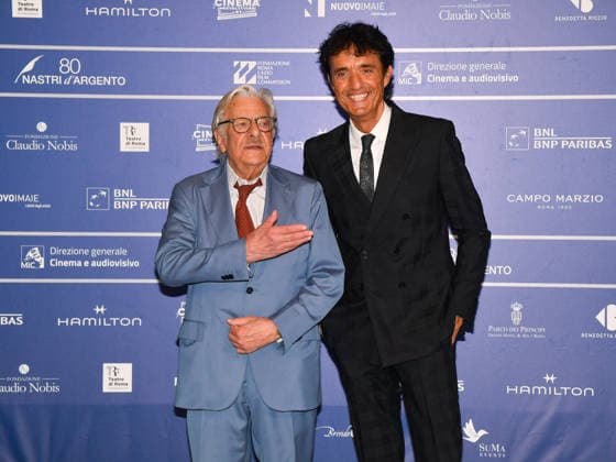 IPA86019426 - Rome, 2026 Nastri d Argento Awards. Red Carpet. Pictured: Giancarlo Giannini, Giulio Base  Copyright: xTonixServillox xLandi Provvisionatox 86019426